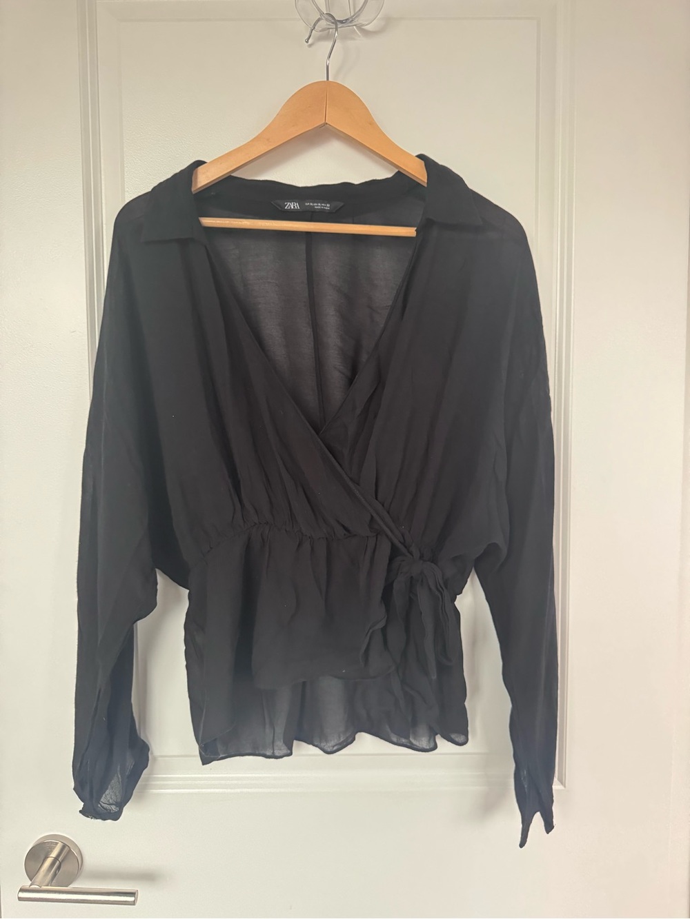 Zara Sheer Long sleeve Blouse